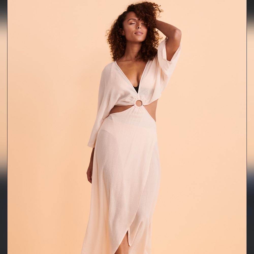 Sanctuary Coastal Covers Maxi Dress In Tan  NWT